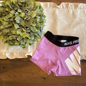 Purple Nike Pro Spandex